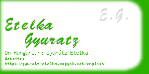 etelka gyuratz business card